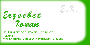 erzsebet koman business card