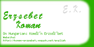 erzsebet koman business card